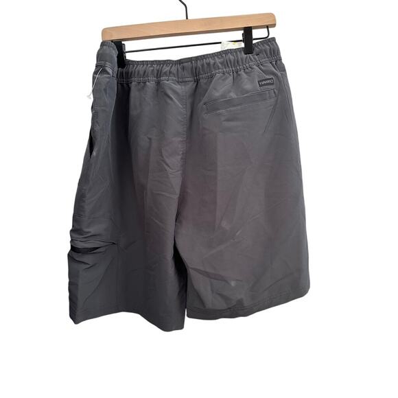 Tony Hawk Tech Cargo Shorts Gray Stretch 9” Zipper Pocket Men’s Size Large - Picture 3 of 7